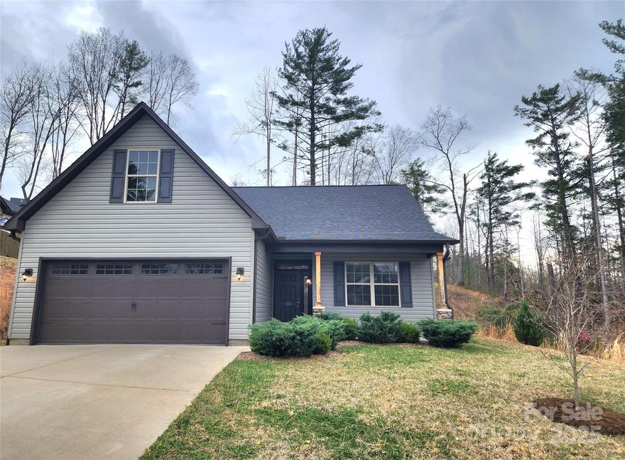 This neighborhood sits in a serene rural setting in stunning Reems Creek valley. This cute 3/2 one level home has perhaps the most private lot in the SD. Rich dark wood floors, tile bathrooms. Granite countertops, dining area and breakfast bar in Kitchen. Toasty gas fireplace in living room. A clear creek runs through the SD common area. Minutes to charming Main St, Main Street Nature Park, and Lake Louise in Weaverville. The historic & magical Blue Ridge Parkway is just minutes away for your exploration and fascination. 5 min. drive to Reems Creek Golf course and Grill. This is perhaps the most private lot in the SD, w/ a neighbor on 1 side only. Rear porch can be enclosed for additional heated space. Maple Trace recently annexed by the Town of Weaverville.