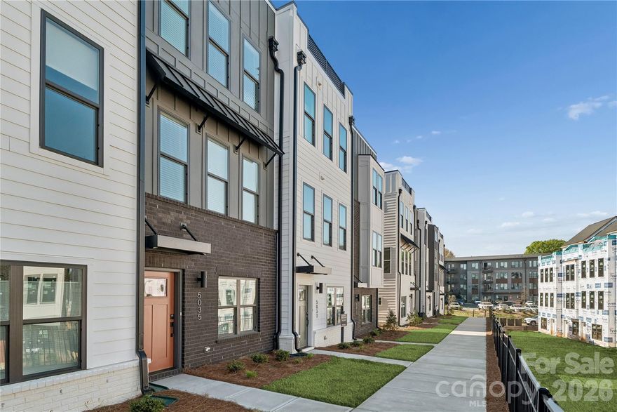 Brand new 4 story townhome with a rooftop terrace and 2 car garage. Chambray at LoSo is located in the heart of Lower Southend. Convenient to everything. This Dunbrook floorplan provides 3 Bedrooms and 3.5 Bathrooms. A full bath for every bedroom. Designed with our Modern Art Deco collection. Schedule a tour today or stop in any time. Finance incentives are available. Why rent when you can own.