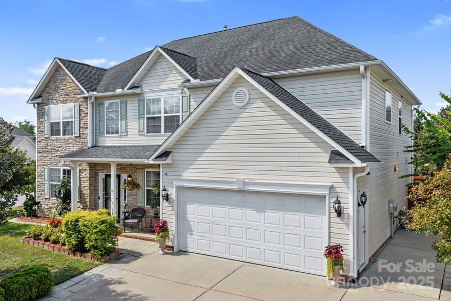 Discover the best of Asheville living at 2 Breyerton Ct, a 5-bedroom, 3-bath home with 2,800+ square feet of stylish comfort and a brand new roof in the desirable River Walk community. Sitting on a landscaped corner lot, this 2-story property welcomes you with a covered front porch, beautiful curb appeal, and a bright, open interior. Inside, natural light fills the open floor plan. The 2-story great room creates a dramatic focal point with its soaring ceilings and cozy fireplace. The spacious eat-in kitchen features abundant cabinetry, generous counter space, and a large island with breakfast bar seating. A formal dining room provides the perfect setting for gatherings and special occasions. A versatile sitting room or office, plus a bedroom and full bath, complete the main level. Upstairs, the open landing overlooks the great room and leads to four generously sized bedrooms. The oversized primary suite offers a true retreat, complete with a spa-like bath featuring a soaking tub, walk-in shower, and dual vanities. Outdoor living is just as impressive, with a large back deck overlooking the privacy-fenced backyard, perfect for entertaining or relaxing. A 2-car garage and a huge paved driveway provide plenty of parking and storage. Life in River Walk means enjoying one of Asheville’s most desirable neighborhoods—just across the street from Riverside Park with its trails, playground, and green space. Plus, you’re only minutes from downtown Asheville, the River Arts District, shopping, dining, and easy access to the Blue Ridge Parkway for endless outdoor adventure. Seller is in the process of having all new windows put in.