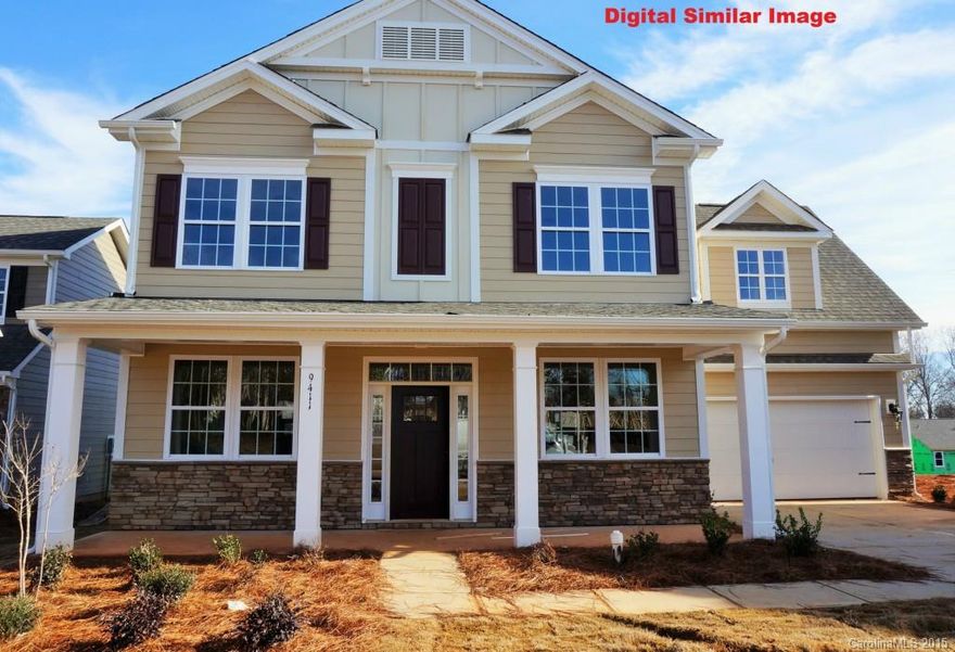 This beautiful open floorplan is loaded with options! Hardwood floors, granite counter tops in kitchen and in full baths, stainless steel appliances, gas range, enormous owner's suite and bath with large shower w/seat, separate garden tub!