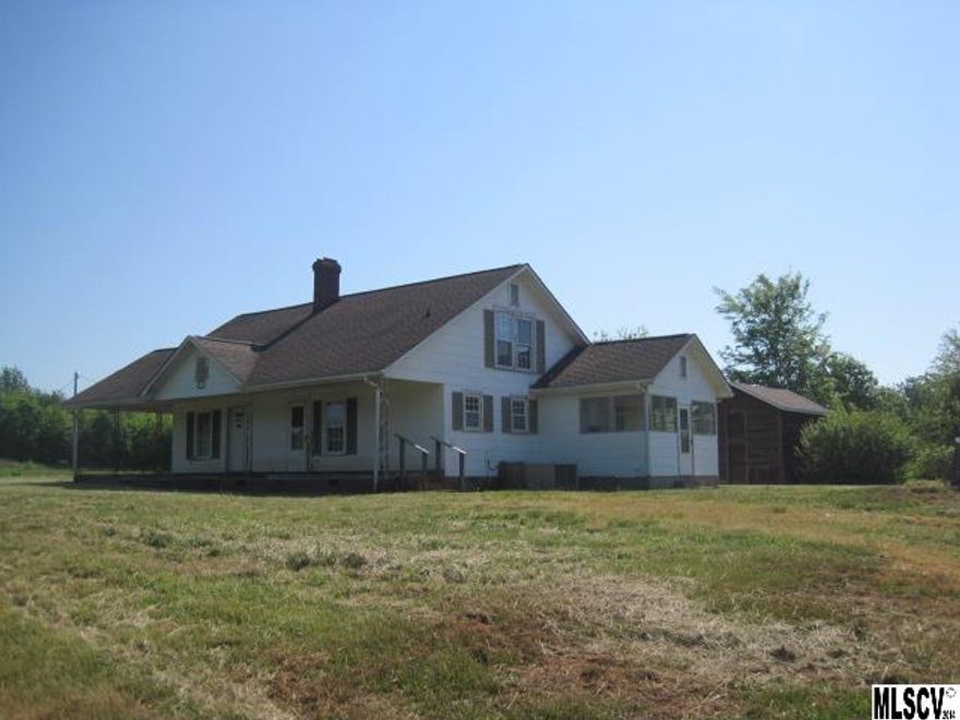 FOR LAND'S SAKE!!! 38 +/- ACRES and 1.5 story house perfectly secluded! Watch the wildlife from the front porch! 4 Bedrooms (only 1 has a closet)/1 Full Bath, Living Room, Kitchen/Dining, enclosed side porch for laundry room, 2 underground springs on property, upgraded septic system in 2010, new bored well in 2009, located near Buffalo Creek, new hot water heater 2012, new replacement windows 2005, security system and more! Sold As Is.