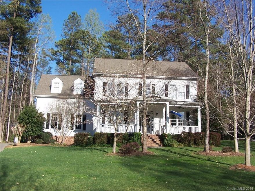 A real Southern Charm! Enter through the rocking chair front porch into a spectacular grand entrance with hardwood’s on main. 10’ ceiling on main floor with 9’ upstairs. The Cook’s dream kitchen with perfectly spaced large eat-in island. Cherry cabinets with granite countertops. Beautiful mature level yard with adorable shed and arbor. Bring your puppies as invisible fence included! Award winning Clover School District.