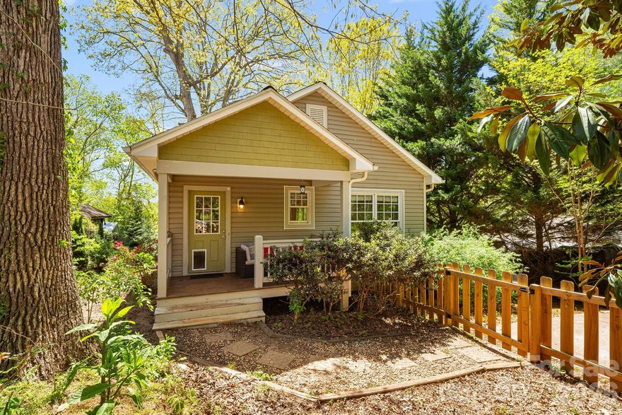 Convenient to all things Asheville, this charming 3-bedroom, 2-bath home offers the perfect blend of comfort, convenience. Set on a manageable, fully fenced lot, this property is ideal for pets, play, or simply enjoying your own private outdoor space.

The front porch is perfect for morning coffee or winding down in the evenings and the thoughtfully designed one-level layout features a split-bedroom floor plan. The primary suite offers privacy with its own en-suite bath, while the open living and dining areas create an easy, functional flow for everyday living.

The kitchen provides plenty of room to gather, with an eat-in area and direct access to the backyard—complete with a gazebo ready for entertaining or relaxing.

Plus! There's no lack of storage here. A huge walk-in crawl space offers loads of storage in addition to the huge attic with pulldown stairs. This one's got it all!