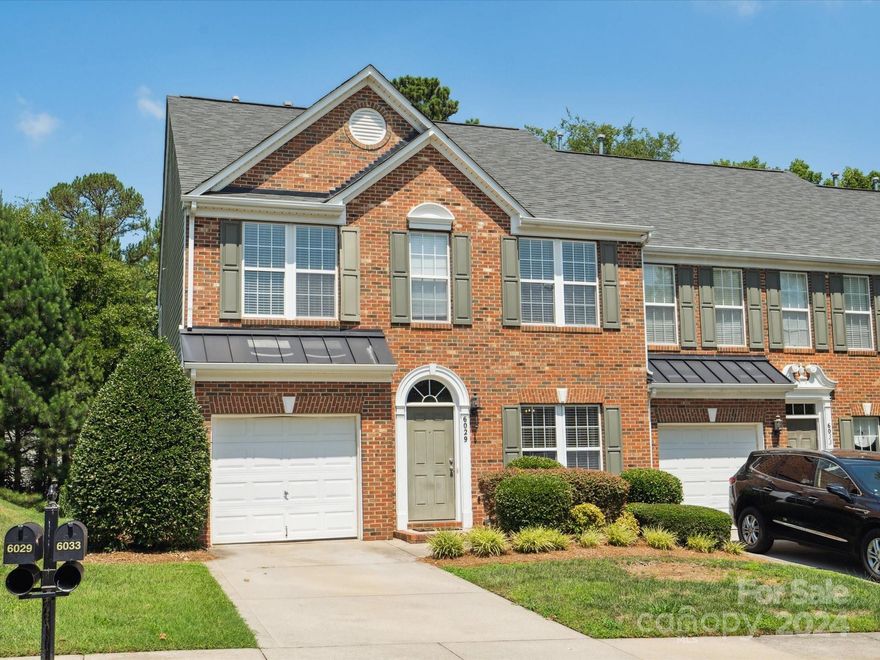Large end unit townhome!! Welcome to 6029 Queens Walk Court located in the heart of Indian Land, SC. This home features a dining room, living room, breakfast nook and kitchen with plenty of windows letting in natural light on the first floor. Upstairs you will find that there is plenty of space in each room and more than enough closet space. Located minutes from Ballantyne and Indian Land. Don't miss this opportunity!