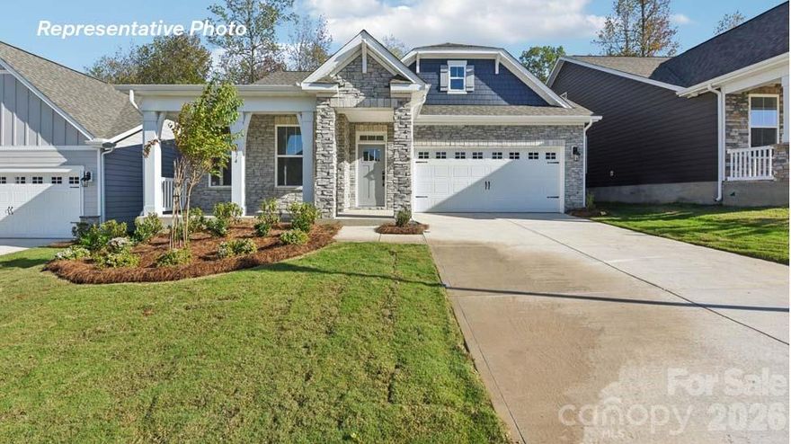 New Cypress ranch!  This impressive home starts with an inviting large front porch where upon entry you see stunning foyer and then 2 Bedrooms and full bath!  Open kitchen concept boast quartz counters and gas range. The 1 level living offers 3 full BR's down and 2 full baths. Primary BR that includes Walk-in closet, oversized luxury shower with Bench seat w/dual vanity! All this and a Large pool & clubhouse to come and only a few minutes to a Lake Wylie boat ramp & park. Home is connected includes programmable thermostat, Z-Wave door lock and wireless light switch, touchscreen control device, automation platform and video doorbell! All features are subject to change without notice.