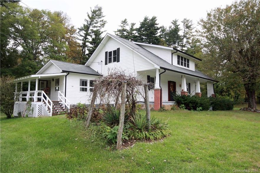 A wonderful stated farm house with lots of room for horses, chickens and farming, large spring house, work shop, 2 car garage, walk-n closets and great location in respected Iron Duff. The almost 6 acres is flat, rolling and hard to find in the mountains, minutes away from Historical Downtown Waynesville and 30 Minutes from Downtown Asheville.