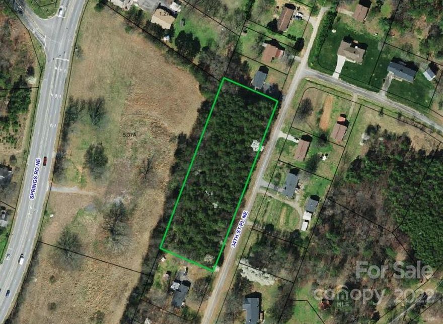 1.85 acre lot, conveniently located right off Springs Rd.