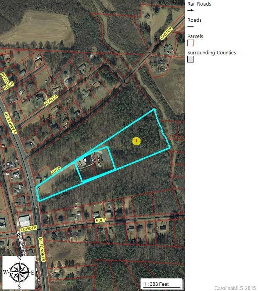 5.92 Acres just outside of Albemarle City Limits priced well below tax value.