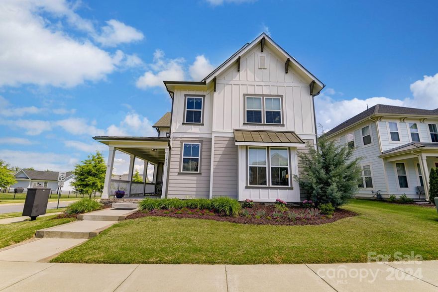 Looking for a house with an interior decorators touch, this is the one! This stunning Riverwalk home has over $70,000 in upgrades post closing. Custom light fixtures, wall paper, frameless shower, fenced yard, pantry system, custom closets, upgraded kitchen, flooring & more! This house does not appear to have been lived in! On top of the absolutely show stopping interior, the detached 3 car garage has been insulated, sheet rocked, floor appoxied, cabinets added, a workout section with TV and even a wall heating unit for an excellent year round home gym. This is a great floor plan w 2 primary BRs, one on the main & the other up. Secondary BRs are a great size next to the perfect loft area. Easy location in the community with quick access in/out through back entrance. Riverwalk is in an ideal location right off I-77 appx 10 miles south of Charlotte. Community has shopping, multiple restaurants, a kayak launch, miles of walking & biking trails, river access, a BMX track and Veledrome.