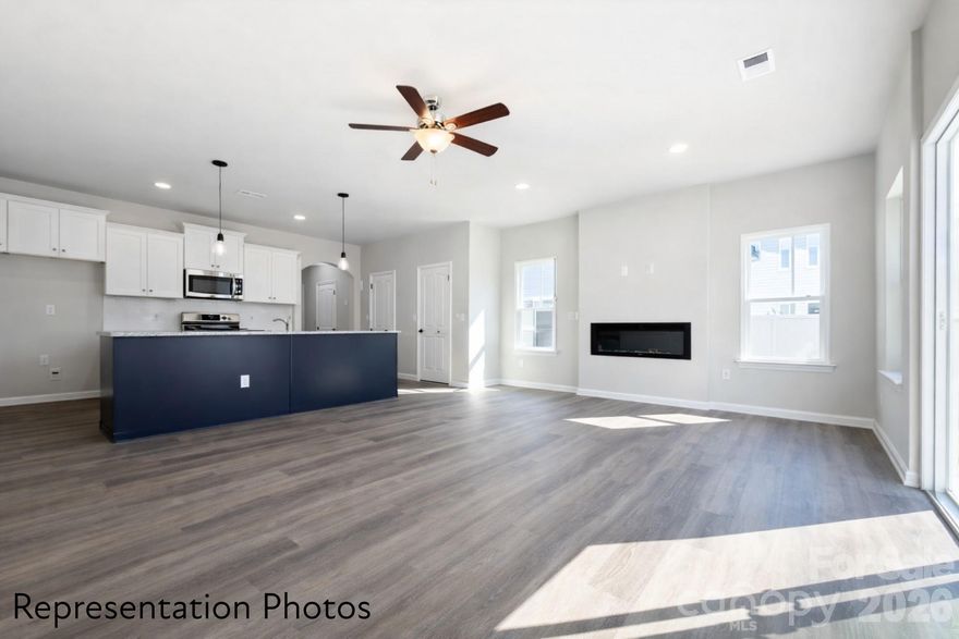 To-Be-Built, Completed in July 2026! The builder is offering great incentives paired with our awesome preferred lenders. Just a few more week left to pick out your preferred interior color package, at no additional cost!  Which color package do you like best? If you prefer a closing date that is further out, we have more homes coming and we can match the best fit for your timeline. This is a beautifully designed 3 bedroom townhome with a thoughtful layout and upscale finishes included in the price. This is our popular Whitley plan AND features a large kitchen island that overlooks the main living, dining, and flexible space—perfect for entertaining and everyday living.  Homes feature timeless selections and natural tones throughout. Luxury vinyl plank flooring runs through the main living areas, all full bathrooms, and the laundry room for both style and durability. Upstairs, you’ll find spacious secondary bedrooms and a conveniently located laundry room, making daily routines effortless.   Each townhome includes a 16-foot privacy fence separating units, with potential HOA approval to extend fencing after purchase—allowing homeowners to create an even more private outdoor space. A perfect blend of modern design, transparency in pricing, and low-maintenance living—Abershire offers style, comfort, and value in a brand-new community. All of the homes are representation photos.