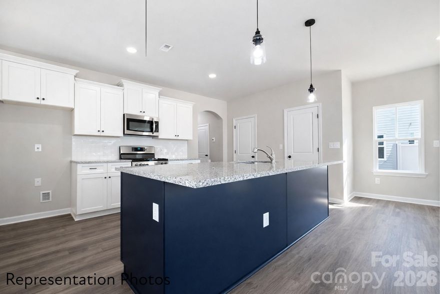 Completed in July 2026! The builder is offering great incentives paired with our awesome preferred lenders. Just a few more week left to pick out your preferred interior color package, at no additional cost!  Which color package do you like best? If you prefer a closing date that is further out, we have more homes coming and we can match the best fit for your timeline. This is a beautifully designed 3 bedroom townhome with a thoughtful layout and upscale finishes included in the price. This is our popular Whitley plan AND features a large kitchen island that overlooks the main living, dining, and flexible space—perfect for entertaining and everyday living.  Homes feature timeless selections and natural tones throughout. Luxury vinyl plank flooring runs through the main living areas, all full bathrooms, and the laundry room for both style and durability. Upstairs, you’ll find spacious secondary bedrooms and a conveniently located laundry room, making daily routines effortless.   Each townhome includes a 16-foot privacy fence separating units, with potential HOA approval to extend fencing after purchase—allowing homeowners to create an even more private outdoor space. A perfect blend of modern design, transparency in pricing, and low-maintenance living—Abershire offers style, comfort, and value in a brand-new community. All of the homes are representation photos.