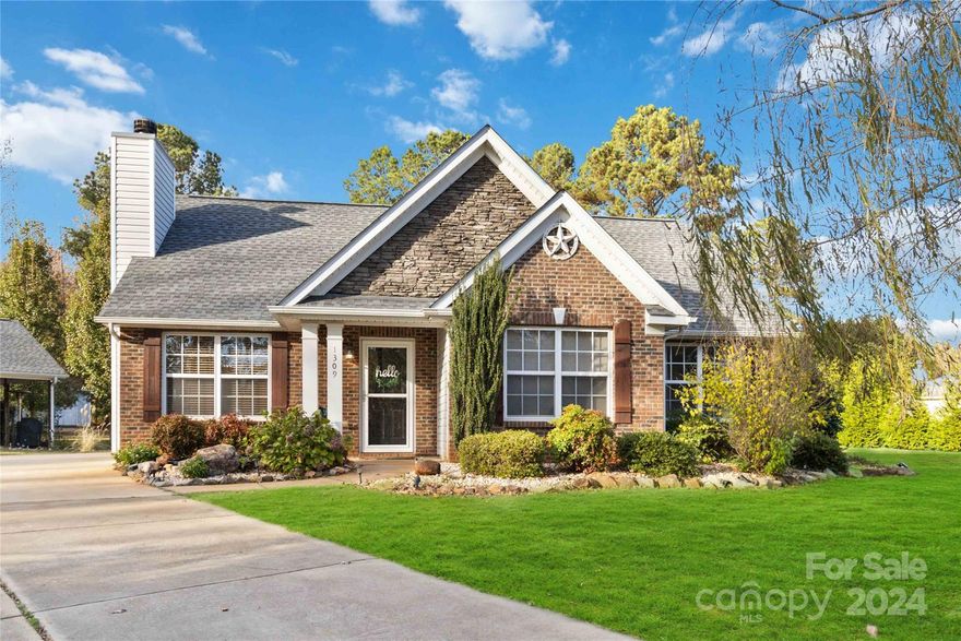 Bring your RV or Camper to this Picture Perfect Ranch Home Situated on the Most Beautiful Corner Lot.  Vaulted Great Room has Wood Flooring, Built in Industrial Shelving & Fireplace. Eat In Kitchen has a Spacious Dining Area, New Granite Counter Tops, and Freshly Painted Cabinets. Pristine throughout, this home also Features, Fresh Paint, Three Nicely Sized Bedrooms and Two Full Baths. Primary Suite has Two Closets or a Small Office Area.  Oversized detached Two-Car Garage with Workshop is a Nice Bonus as it also leads to an RV/Boat Cover or keep it as it is  currently being used for Outdoor Gatherings or Relaxing to your very own Backyard Paradise. Hot Tub Under Covered Area Remains.  Wired Storage Building in Back has been Finished into a Home Office. No HOA , Just minutes to York and Rock Hill.