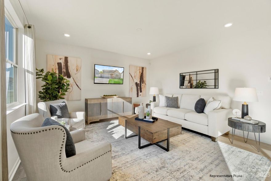 We are thrilled to offer our most popular floorplan, the Harding! Boasting 2570 heated square feet, this spacious and beautifully designed home features 5 bedrooms and 3 baths, with two bedrooms conveniently located on the first floor. The open floorplan creates a warm and inviting atmosphere, perfect for hosting gatherings with family and friends. The kitchen is a chef's dream, complete with granite countertops, a large island, and top-of-the-line appliances. Cozy up by the electric fireplace on chilly evenings, and enjoy the peaceful sanctuary of the primary bedroom with its luxurious bath and spacious walk-in closet. Built by one of the top ten builders in the country, you can trust in the quality and craftsmanship of this stunning home. Located in a desirable neighborhood with a community pool, pavilion, and cabana, the Harding offers both comfort and convenience. Don't miss your chance to make this dream home yours.