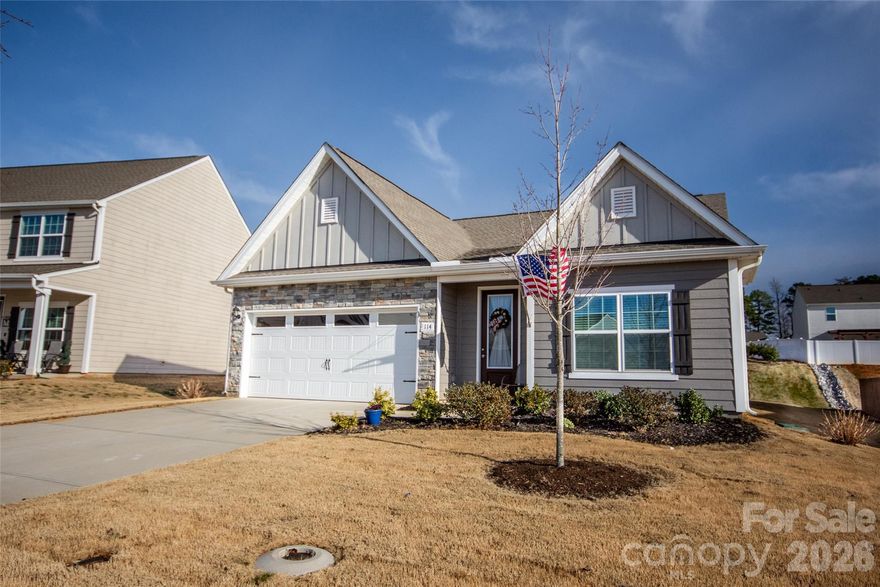 Welcome to easy living in the vibrant Colonial Crossing community!  This immaculate 3-bedroom, 2-bath home offers peace of mind with a reliable 24kW Generac whole home standby generator with transferable warranty, ensuring uninterrupted power for the internet if you work from home or require medical oxygen.  The open floor plan is perfect for entertaining, with vaulted ceilings, granite countertops, stainless steel appliances, and a walk-in pantry.  The tranquil master suite and back patio offers the perfect retreat.  The low-maintenance yard guarantees less work and more living including professional erosion control. Enjoy a lifestyle of convenience with easy access to Highway 21 and Lake Norman State Park.   A must-see for those seeking modern living without the worry.  Discover your dream home today!