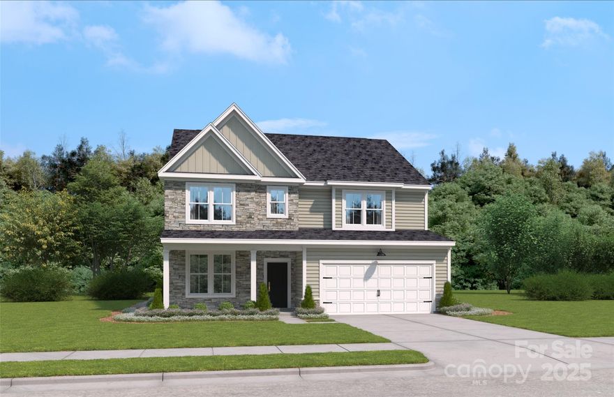 Discover Your Dream Home today by stepping into this stunning 3,110 sq. ft. home. The Olivia is thoughtfully designed to combine indulgence & practicality. Featuring 4 spacious bedrooms & 4 full baths offering plenty of room for the entire family. Gourmet kitchen is every chef's dream, featuring Quartz countertops, gourmet appliances, large island, & ample cabinets making it perfect for entertaining. Cozy up in the inviting family room, complete w/ a fireplace ideal for creating warm memories during chilly evenings. Dedicated study, accented by French doors for privacy. The primary suite is a true sanctuary, featuring a tray ceiling & sumptuous bath w/ soaking tub, & tiled shower—perfect for unwinding after a long day. Enjoy the neighborhood walking trail for leisurely strolls & charming sidewalk-lined streets fostering a sense of community. Situated near I-485, retail & dining. Don’t miss the opportunity to make it yours! Contact us today & unlock your dream home in September!