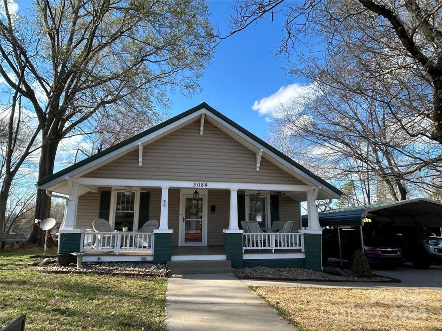 Home has a great location, close to downtown Claremont, home is zoned B2 has options and possibilities. Front porch tongue and groove boards replaced and painted, kitchen completely redone, new flooring, cabinets, appliances, granite counters. All original hardwood floors, tongue and groove walls and ceilings, this home is solid and full of character. Great mix of the old with the new. Covered patio, uncovered patio, social patio, shed has electricity, covered carport parking with additional extended parking area, fenced in yard with double drive through gate. Enjoy strolls downtown to visit the library, social district, restaurants and summer concerts.Flex room at front of home has been used as a bedroom.