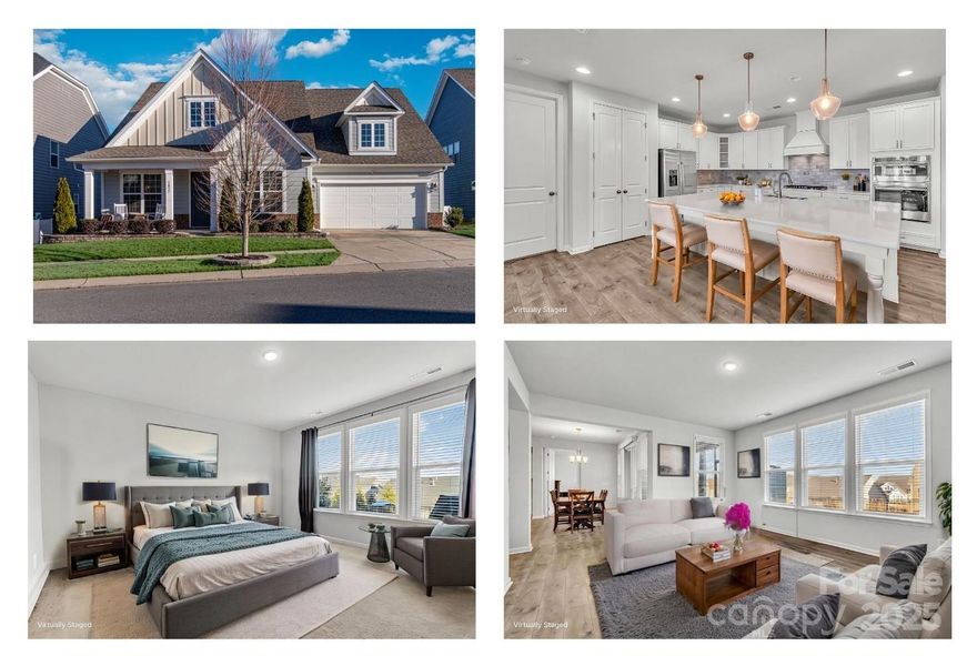 Welcome home to this beautiful and neutrally designed ranch style, turn key house!This 3 bed/3.5 bath home greets you with an entry way and flex space perfect for a FOURTH bedroom, an extra sitting room,home office or playroom.The stunning chef's kitchen features a gas cooktop,electric oven,gorgeous cabinetry,SS appliances and grand island that is sure to catch everyone's attention.The living room is spacious with lots of natural light.The primary bedroom and bathroom ensuite has a large walk-in closet as well as a stand alone shower, garden tub and double vanity with plenty of counter space!The two secondary bedrooms have their own full bathroom for privacy and convenience. Relax any time on your screened in back patiow/fan that overlooks your fenced in yard and extended cement patio. The garage is finished,painted and has an upgraded epoxy floor!Air purifier has recently been added to the ACunit.Enjoy Massey amenities!Resort style pool,clubhouse, playgrounds,common space, fitness gym