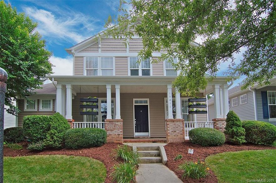 A beautiful crafstman-style home with rocking chair FRONT PORCH and FENCED, FLAT backyard.  OPEN CONCEPT layout with nicely updated kitchen. Stainless steel appliance including fridge and gas range! New, floating LVP floor is gorgeous and cozy. Master bedroom on MAIN level with walk-in closet and closet system. First floor also boasts a corner office/study/playroom and formal dining room. Upstairs has a flex space PLUS a HUGE BONUS room with wired projection.  Two more beds and bath are also up!