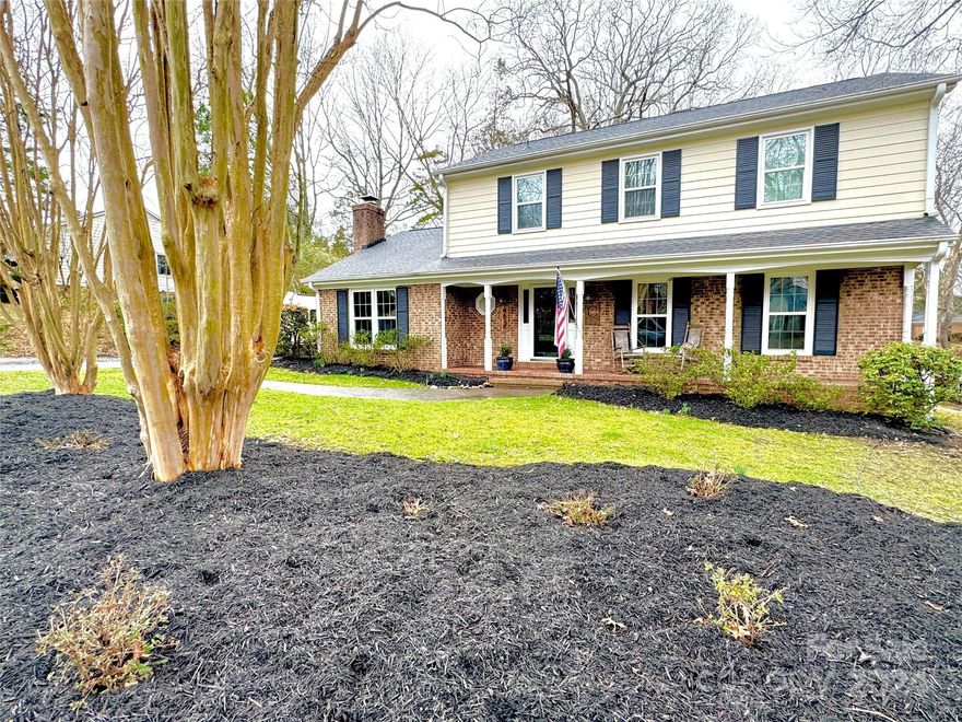 Welcome home in Wessex Square! This charming home sits on a wooded lot in a cul-de-sac. Step inside to a cozy living space centered around a wood-burning fireplace. The bright kitchen boasts built-in shelves and modern amenities. Upgraded fixtures and crown molding add elegance throughout. Outside, find your wooded backyard oasis, complete with a fenced yard. Need storage? The attic offers ample space, and there's a dedicated workshop outside with a separate power breaker for your heavy tools. Walking distance to shopping and dining at Colony Place shopping center and optional neighborhood HOA. Photos and floor plan will be uploaded Friday 2/16!