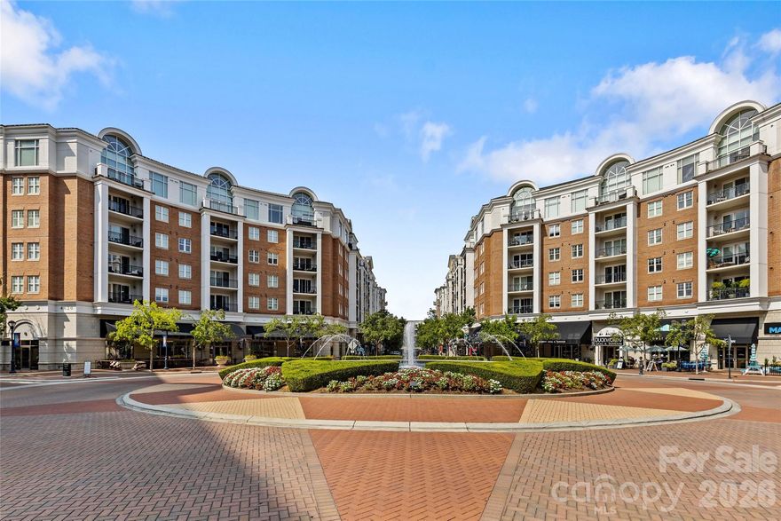 Welcome to Piedmont Row, ideally situated in the heart of SouthPark with premier dining, shopping, and everyday conveniences just outside your door. This sixth-floor condo is a thoughtfully designed 2-bedroom, 2-bath residence featuring a rare double balcony with two access points and beautiful city views. Inside, the open-concept floor plan offers tall ceilings, abundant natural light, a spacious kitchen island, and excellent storage throughout. Each bedroom includes an ensuite bathroom and large walk-in closet, combining both comfort and functionality. The primary suite features a soaking tub, linen closet, and in-unit washer and dryer, and direct access to the serene, expansive balcony. This unit is exceptionally quiet, with no restaurants located directly below, and also includes its own radon mitigation system. Residents enjoy access to desirable building amenities such as a pool, grilling area, recreation room, and 24/7 security. Enjoy some of SouthPark’s most popular destinations just steps away, including Harris YMCA, Del Frisco's Double Eagle Steakhouse, Summit Coffee, and more!