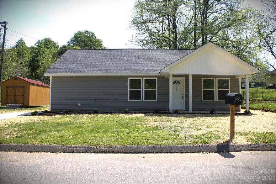 New construction in Statesville that's move-in ready for a primary residence or investment property. This property features a very spacious floor plan, durable LVP flooring throughout the home and tile shower in the primary bathroom. The kitchen has stainless appliances, white cabinets, granite counter-tops, and a nice walk-in pantry. The living room area has space for your ideas. Lots of storage space with a newer shed on the property. Enjoy time on the covered back porch or create an oasis in the fair sized yard. The location is just minutes from downtown and quick interstate access. No HOA!