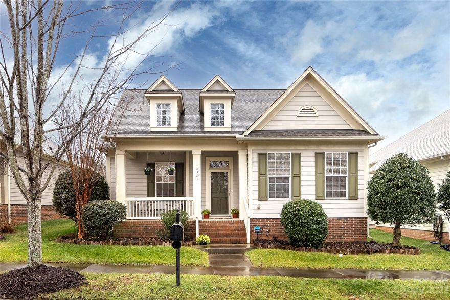 Embrace the charm of Brighton Park & the unmatched allure of this well-appointed gem! Nestled in the heart of Mint Hill on a quiet street across from the gazebo area, this home boasts convenience w/walk-ability to grocery, dining, local brewery, coffee shop, library & more. The 1st level welcomes you w/stunning hardwood floors, creating an inviting ambiance that resonates throughout, AND hosts THE PRIMARY BEDRM ON THE MAIN, as well as a dedicated office space w/ the elegance of French doors. The open concept kitchen w/island is the perfect gathering spot, featuring a large breakfast bar & dining area, convenient to the family & dining rm. The 2nd floor w/ 2 bedrooms, full bath & loft are gently used w/ carpet that looks & feels new!  Painted neutral throughout, this meticulously maintained home is move in ready w/ a 2020 roof, 2019 upstairs HVAC (maintained 2x/yr (Spring 2024 service paid). Brighton Park is the best Mint Hill has to offer & you'll love the convenience to uptown CLT.