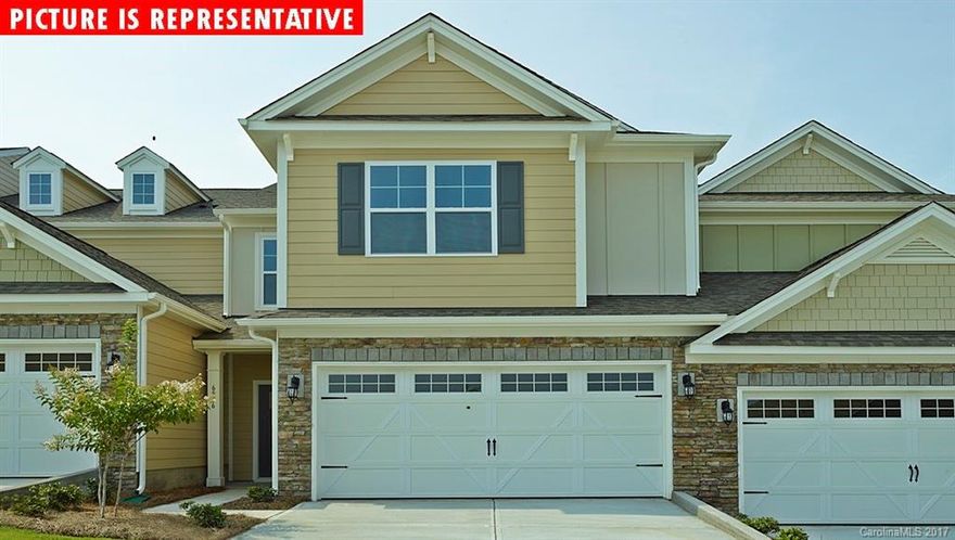 Representative Photos while we build this Maintenance Free Townhome! The Savannah has the master bedroom and the laundry on the main level. Open floor plan with Island Kitchen, Granite Countertops, Stainless Steel Appliances, Gas cooking, 5"wide Hardwood Floors, 4 Bedrooms and a large Loft, great Storage, 2 Car finished Garage.