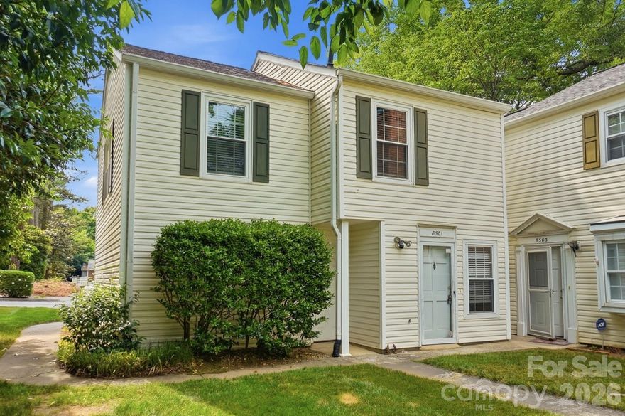 Centrally located 2-bedroom, 2-bathroom condo. Less than 2 miles from Carolina Place Mall, restaurants, I-485, Atrium Health and conveniently located between Ballantyne and South Park. Walking distance to the McAlpine Creek Greenway. 2nd floor living area features beautiful flooring and large bedrooms. Large deck for relaxing, looks out upon mature trees. Attached one-car carport provides great convenience for covered entry. Fantastic location!