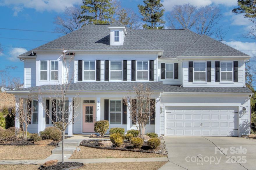 Outstanding property in highly desired Masons Bend offers 5 beds, 3.5 baths and an abundance of high-end finishes. Well-appointed kitchen features quartz countertops, a center island with seating, stainless steel appliances including cooktop and double oven. Open floor plan perfect for family and entertaining + Dining Room with built-in , Living Room with gas fireplace, Office, Guest Room with ensuite and a Flex Space complete this high functioning main level.  Upstairs is the luxurious owner’s suite featuring dual vanites with quartz counters in the bathroom, a soaking tub & sleek seperate shower and a large walk-in closet. Step outside to a serene wooded lot with covered patio and a stone fire pit, the backyard is fenced and property has in-ground irrigation system. Community boast loads of amenities including 2 pools, community center/club house with fitness center, walking trails, pocket parks and river access. Do not miss the opportunity to make this house your home!