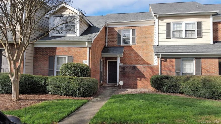 Great open floor plan in popular Park Walk. 2 bedroom, 2 bath, front enclosed space and open patio with storage in the back.  Wood burning fireplace in open room.  Large island in kitchen open to the great room. Newer furnace. Nicely landscaped community with pool and tennis courts.  This unit needs some updating and will be sold as is.  Conveniently located between South Park and Ballantyne off Park Road.  Easy access to I-485 and 15 minutes to Uptown.