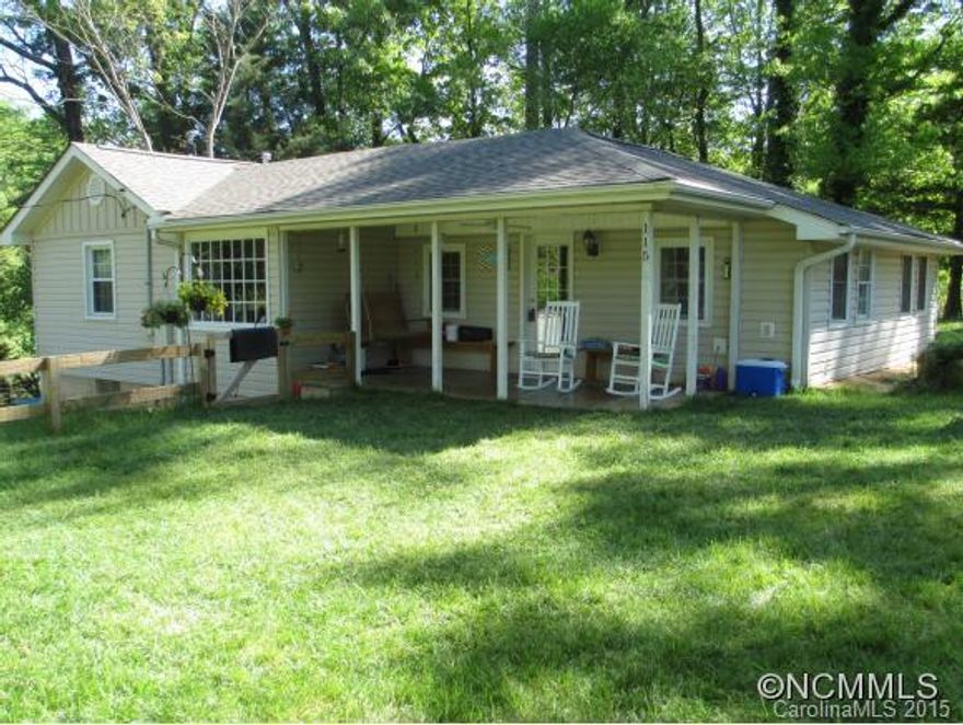 Be close to the lake. Charming vintage bungalow. Close to golf, zip lines, and Tryon Equestrian Center. Long range views of Hickory Nut Gorge Has NEW ROOF,1 year old HVAC unit. Recent replacement of well pump, laminate wood floors, jet tub, tile showers, and large updated eat in kitchen. Close to Fire and EMS services. Double lot includes large shed for plenty of storage. Move in ready