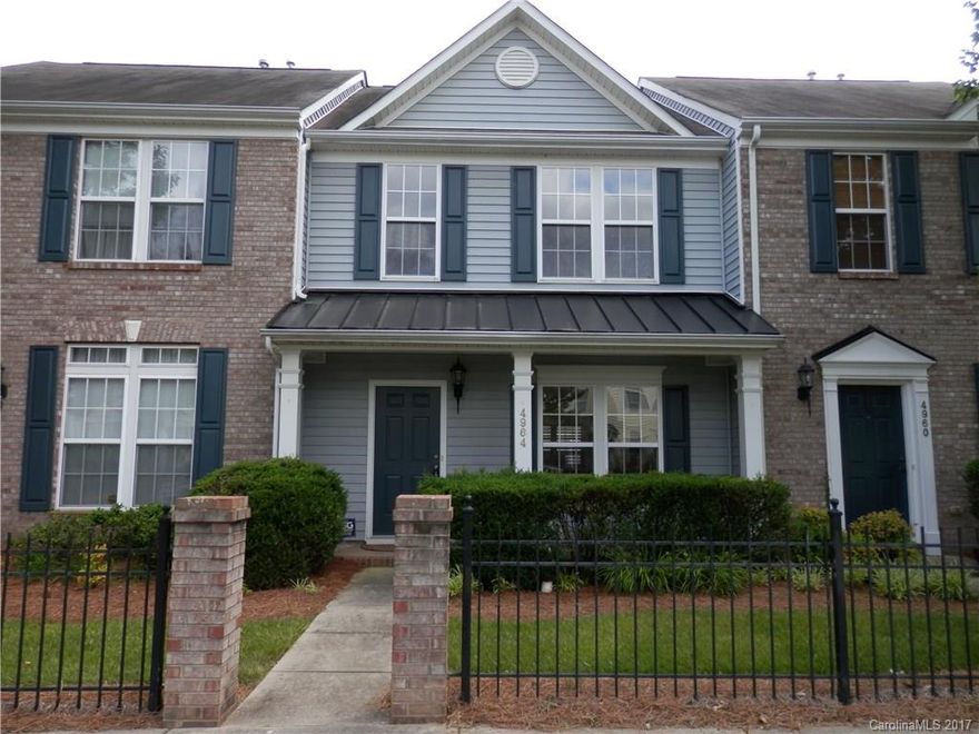 3BR/2.5BA townhouse in highly desired area! Great schools and super easy access to and from I-485! Walking distance to grocery stores, restaurants, drugstores, shopping and more. Short drive to Concord Mills and UNC-C. Features Open-floor plan, Laminate flooring on main level, Split-bedroom plan, Sunroom, Lots of kitchen cabinets, Front porch and patio, Storage shed, Community clubhouse, pool and playground. Whirlpool appliances.
(Unit was professionally cleaned). This one won’t last long!