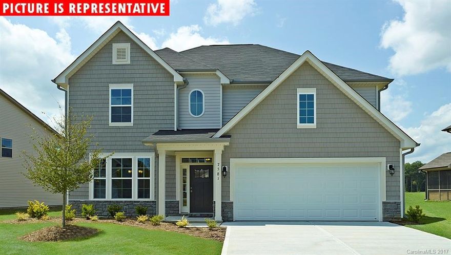 Popular Hampshire plan on corner lot! Lots of upgrades including Hardi-Plank Exterior, beautiful Antique Cream Cabinets in Kitchen, double wall oven, granite counter-tops, gas cooktop, 5" hardwoods on first floor living area.  Heavy two piece molding on first floor living areas, granite vanities and tiled bathroom floors! First floor bedroom and full bathroom. Master has a HUGE walk-in closet, trey ceiling,and sitting room. Too many upgrades to list! Call today for construction updates!!