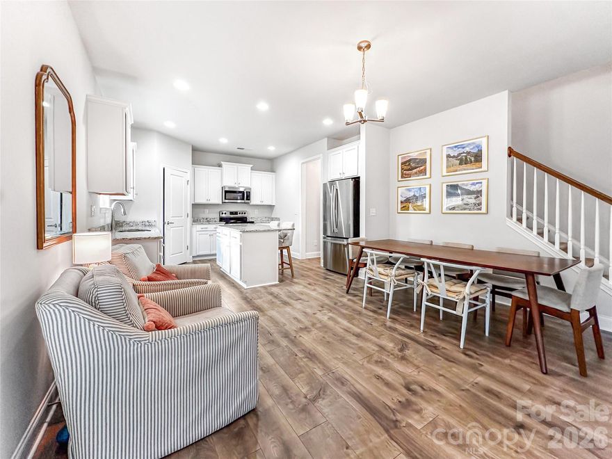 **Assumable FHA at 4.99% interest rate w/ $3,000.00 in closing cost assistance** This beautifully maintained two-story home offers comfort, space, and style just minutes from downtown Statesville. The open floor plan is perfect for everyday living and entertaining, with a spacious upstairs primary suite and a huge bonus hall closet currently used as a nursery. Owners have added a black aluminum fence as well as gutter guards. Enjoy a backyard with room to relax or gather, plus a natural spring-fed creek in the front yard. Walk to Gregory Creek Greenway Trail and I-40 Ballpark for added convenience. No HOA, yet a fun, welcoming neighborhood with family friendly events throughout the year, including a block party.