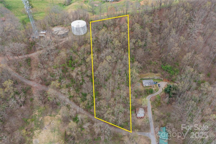 HUGE PRICE REDUCTION!!  MOTIVATED SELLER!!  Unique property part of which is in Canton city limits and part is just in Haywood County.  Long range views from the top of lot looking north, east, and south.  2800+ feet in elevation at the top.  Have your own mountain top estate surrounded by Town of Canton property on two sides.  City water and sewer available with tap fees.  This property has a very recent survey in attachments.