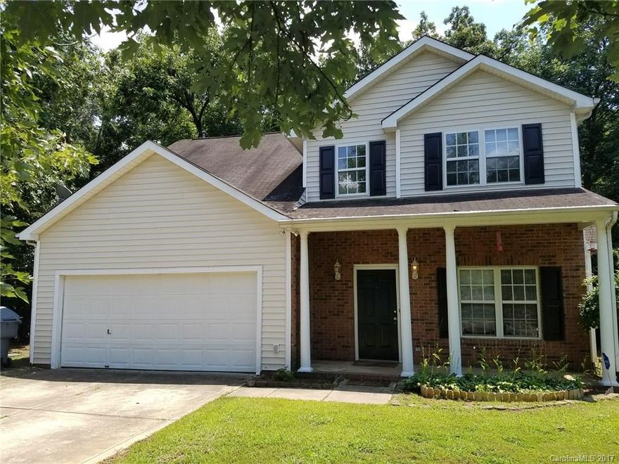 Charming home with open floor Master Suite on the main level with tray ceiling and walk in closet. Gas Fireplace in the livingroom. 3 bedrooms and bonus room upstairs. 2 car garage and patio out back. Re-finished kitchen and bathroom cabinets. New counter tops, freshly painted throughout. New carpets and vinyl throughout. This one will not last long!