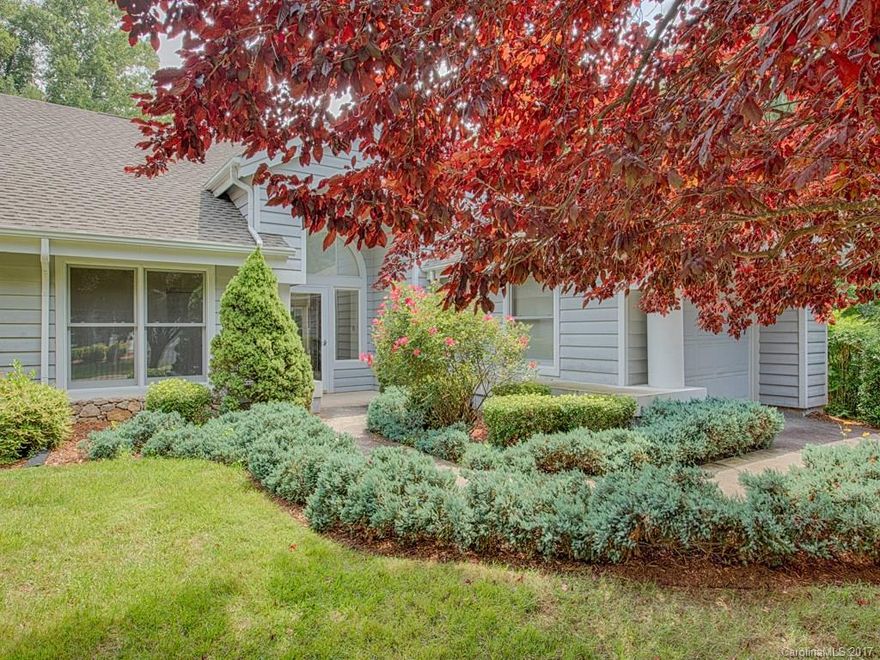 Beautiful one level living in a Golf course community. Private green area close to Waynesville shopping and Restaurants. Walk to play golf , Tennis or eat in fabulous club house dining room. Freshly painted and cleaned to make this town home move in ready. Low quarterly dues and Paved year round accessibility. Pets and additions allowed. See covenants and restrictions for more details.