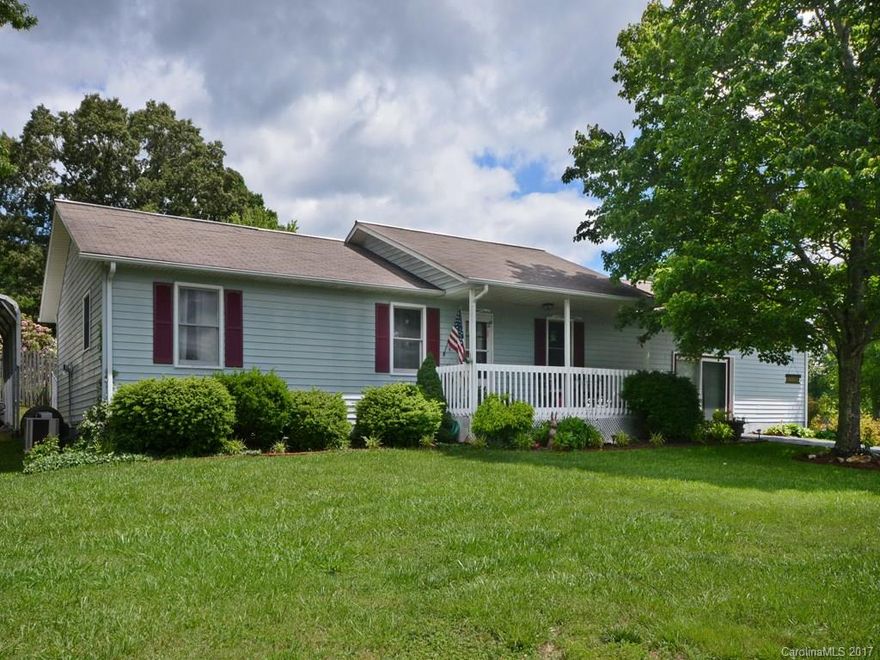 Seller Motivated! Great one level living in this desirable Hunters Ridge neighborhood in Mills River, centrally located between Asheville and Brevard. New roof and heat pump! Great room not included in square footage (can be re-converted to one car garage) with large separate workshop. Walk in closets, pull down attic space. Nice level yard with covered front/back porches, fenced backyard with shed, covered carport. Bonus room/closet makes ideal 3rd bedroom.