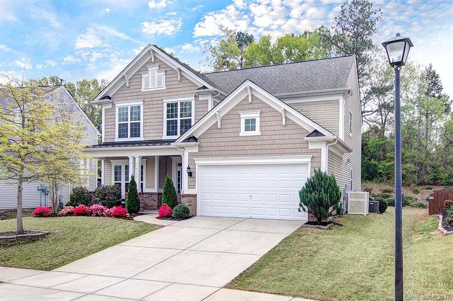 Are you looking for a spacious home in a community with great amenities including a pool & clubhouse? Would you enjoy a large kitchen with plenty of cabinet space? Do you want special features like hardwoods, crown molding, trey ceilings, & a gas log fireplace? Could you use a bedroom and full bath on the main floor for guests or a nanny? How about a backyard with a custom paver patio overlooking a farm? And all of it a short drive to Charlotte with great schools? If this is you, welcome home.