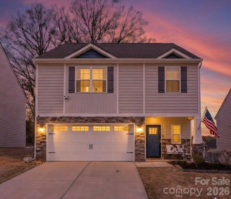 Be prepared to be impressed. This beautifully maintained home with new LVP floors has lots of natural light. Cute front porch. Outdoor accent lighting. This open floor plan has a large kitchen with Granite/ SS appliance's/ white cabinets. Family room with gas stone fireplace with room for built ins. Arched openings. Upstairs you have the primary with high ceilings and a spacious primary bath. Large laundry room and three secondary bedrooms. Backyard is fully fenced with privacy fencing and backs to a wooded area.  Walking distance to neighborhood playground. Award winning Fort Mill schools and convenient to all that downtown Fort Mill and Ballantyne/Charlotte offers.