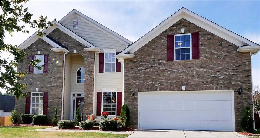 Upgraded 5 bdrm/3 bathroom home nestled in a cozy cul-de-sac lot. Convenient 1st flr bdrm & bath. Open floor plan family rm w/fireplace, crown molding, wrought iron pickets, tile & wood floors, extended breakfast nook, kitchen granite counter tops, stainless appliances, & more! HUGE Master bdrm w/tray ceiling, bathroom with dbl sinks, high/low vanity, garden tub, shower, lg closet.  Versatile upstairs bonus/bedroom! Privately fenced backyard, firepit & decks perfect to entertain family/friends!