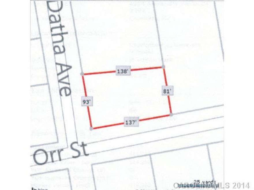 Nice level corner lot. Large oak shade trees. Has potential for a duplex. CharMeck water and sewer available in the area.