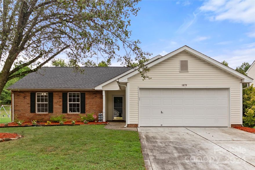 WELCOME HOME to this wonderfully maintained and updated 3 bedroom, 2 bathroom property in the Bristol Park neighborhood. This home has vaulted ceiling, spacious rooms, a beautiful back-yard and a 2-car garage (with built-in work bench) ready for your cars or projects. This cozy, move-in-ready ranch home is an entertainers dream, with a beautiful living room and dining area, gas fireplace, and direct access to the large (approx 32' X 16') deck and privacy fenced-in back yard, perfect for family and friends. Roof Shingle was replaced in 2024. The Bristol Park neighborhood is close to restaurants, entertainment and shopping, and is conveniently located just minutes from I-77, Westminster Park and Lake Wylie public access.