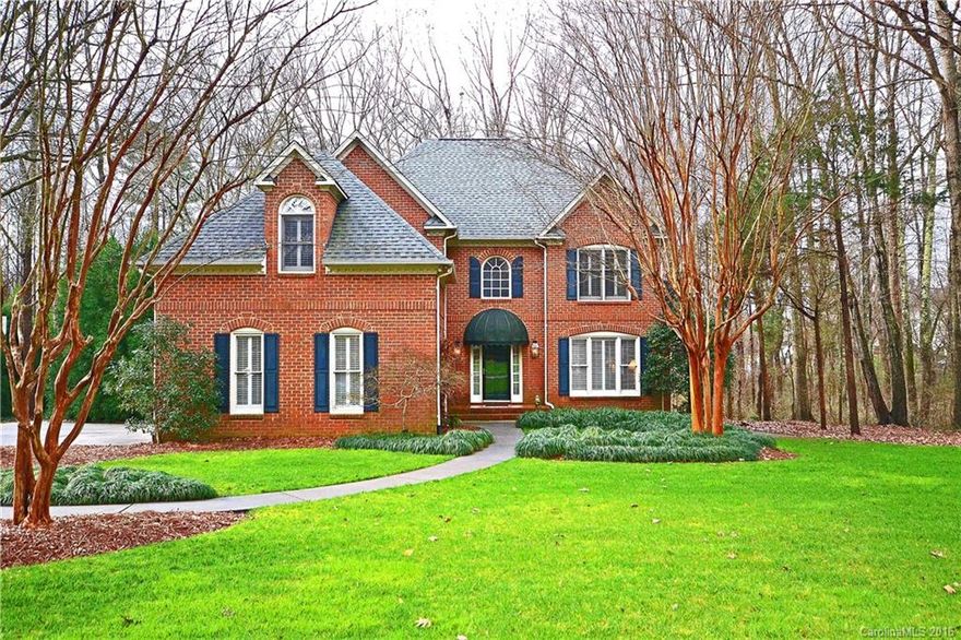 Beautiful 4 bedroom 2.5 bath in the established neighborhood of Wedgewood. Home features formal living room, formal dining room and great room with gas log fireplace. Kitchen has granite counters. Hardwoods throughout first floor. Second floor master has tray ceiling, sitting room, walk in closet and bath with dual sinks and separate shower. Large deck overlooks wooded private back yard. Close to dining/shopping and minutes from Charlotte. Rare opportunity in this neighborhood, make it yours.