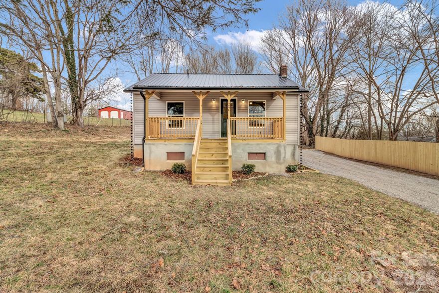 Completely renovated and full of charm, this adorable country cottage is move-in ready and beautifully updated from top to bottom. Every major system has been replaced, offering peace of mind for years to come — including a brand-new roof, new siding, new window, new doors, new HVAC system, new hot water heater, all new electrical, and all new plumbing. Extensive insulation has been added throughout the home — including all interior and exterior walls, attic, and basement — along with a newly installed vapor barrier, creating improved comfort and efficiency. Inside, the original hardwood floors have been beautifully refinished, blending timeless character with modern updates. The spacious, open-concept kitchen flows seamlessly into the living room, creating an inviting space for everyday living and entertaining. The fully renovated bathroom features all new fixtures and finishes. The fireplace adds charming ambiance (non-operational). Enjoy quiet mornings on the beautiful covered front porch large, mostly level half-acre lot. A storage building provides additional flexibility for tools or hobbies. Adjacent to picturesque pastoral property, the setting offers peaceful country views while still being just minutes to downtown Marion and offering easy access to the interstate. A rare opportunity to own a fully renovated cottage in a serene yet convenient location — this one is truly a charmer. Owner is licensed real estate agent.