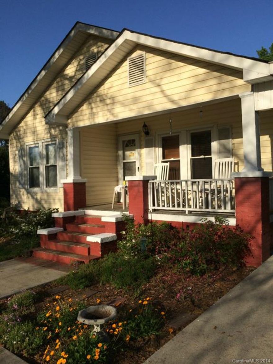 From the rocking chair front porch, to the fenced rear yard, charm abounds in this 3 bedroom home in Gastonia.  Updated laminate wood flooring, master with two closets, kitchen with refrigerator, dishwasher, electric range, and microwave.  Wonderful home!