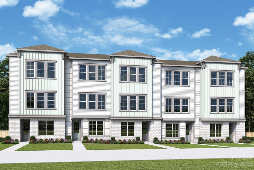 Brand New! Step into the elegance of The Callum @Summey. Put your personal touches on this open & welcoming 3 story home in Central Living at Summey.  This Callum is FULL of windows and is super Light & Bright, with a wooded view out your back windows creating a beautiful backdrop to this very spacious and inviting home. Second floor is made for entertaining w/ 10' soaring ceilings, open & inviting,featuring a large kitchen island perfect for gathering while creating meals & memories in the heart of this home. Light & airy finishes include white cabinetry with soft close drawers paired w/ Manhattan Grey quartz countertops plus a farmhouse apron front sink. Soaring ceiling in the Owner's Retreat, comfortable sitting area & spacious walk in closet make the Owner's Retreat a relaxing & beautiful place to recharge batteries each night. Home features a side by side two car garage. Timeless elegance & superior craftsmanship,desirable location, make a perfect place to call home.