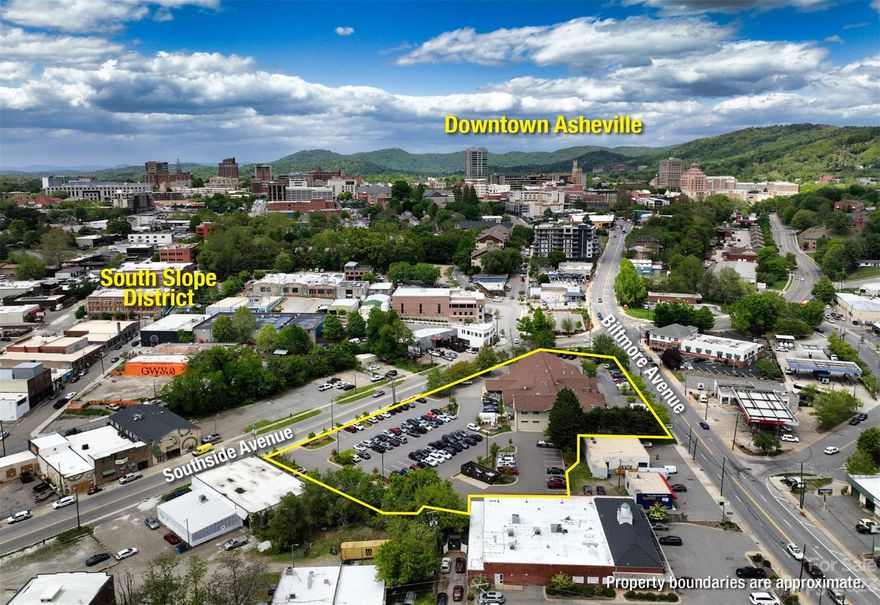 OPPORTUNITY ZONE SITE. 2.34-acre infill development site or redevelopment of existing 2-story, +/-26,125 sqft gastroenterology & ambulatory surgery center built in 1991. Downtown Asheville, located in the “South Slope District” with its nationally recognized brewery and restaurant scene. Walking distance to McCormick Field (Asheville Tourists baseball) and Mission Hospital. Ideal for apartments, condos, retail, office and medical uses. ** Hotel use is not permitted as of right**. Owner-occupied by Digestive Health Partners. Seller is relocating and may need to leaseback the Property for a short period, to be negotiated concurrent with the sale. See attached brochure, survey.
