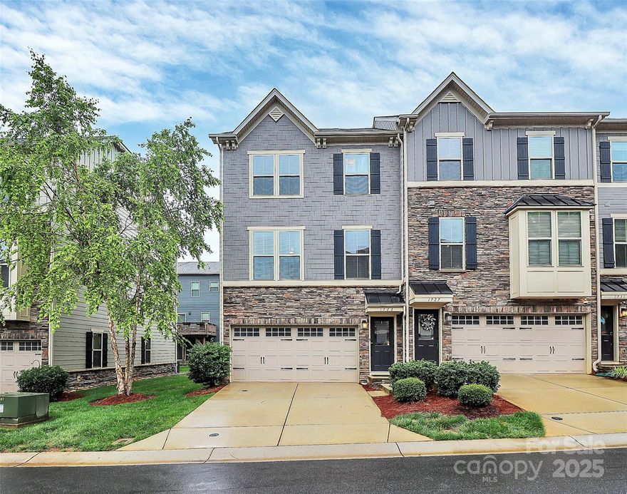 This is a light and airy must see end unit with a number of unique to the community upgrades including non-builder options of LVP on the first two floors and stairs, a large undermount sink w/water filtration system installed, granite, backsplash, custom mirrors in 2  bathrooms, lighting fixtures, ceiling fans with remotes, floor length drapery and professional neutral paint. Great open floor plan on the first and second floors, perfect for entertaining. Large deck and patio to enjoy the awesome Charlotte weather. 

Walk to Night Swim coffee, Two-Buck Saloon, Common Market, Teal Turnip, Anytime Fitness, Jersey Mikes, and so much more. Quick commute to Uptown, SouthPark, Plaza Midwood, Matthews, and NoDa.