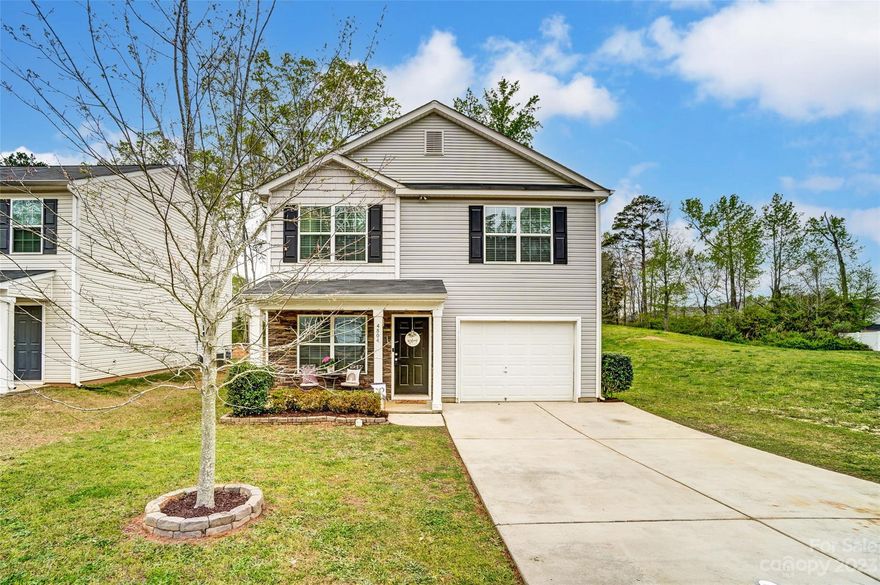 Welcome to this charming two-story home in the popular community of St Johns Forest. As you step inside, you'll immediately notice the open and inviting floor plan, perfect for entertaining or spending time with family and friends. Large living room with LVP floors and gas logs fireplace, that leads to the bright kitchen with an island. Ample cabinets and counter space! The dining area features sliding glass doors that lead out to the fenced in backyard, making it easy to enjoy indoor-outdoor living during the warmer months. Upstairs, you'll find three generously sized bedrooms, each with their own walk-in closet. The primary suite is a true oasis, featuring a walk-in closet, a luxurious en-suite bathroom with a garden tub. Laundry room is upstairs- very convenient! St Johns Forest is just minutes from shopping and restaurants, the neighborhood has a pool and playground.